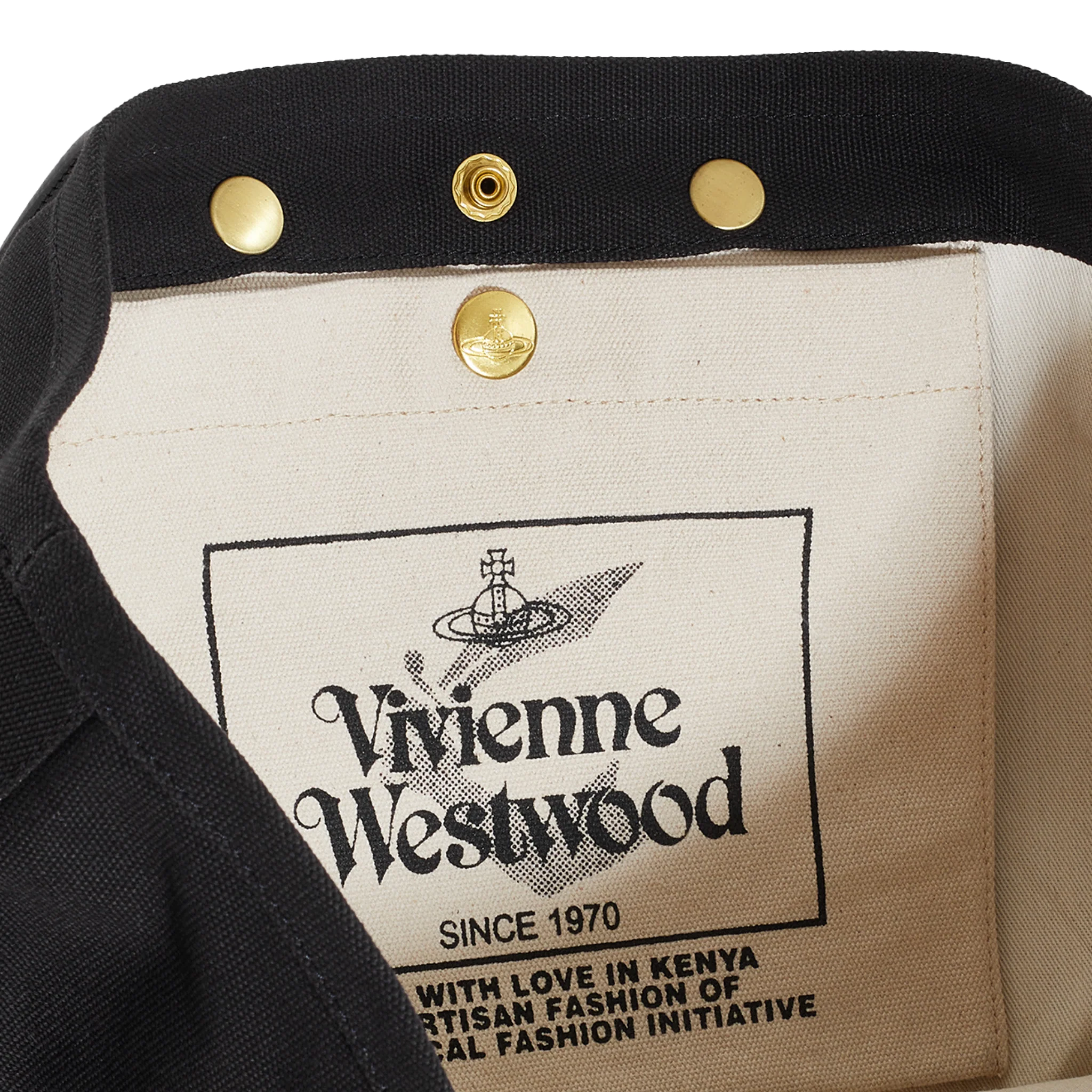 Womens Vivienne Westwood Black Utility Small Shopper Bag - Image 3