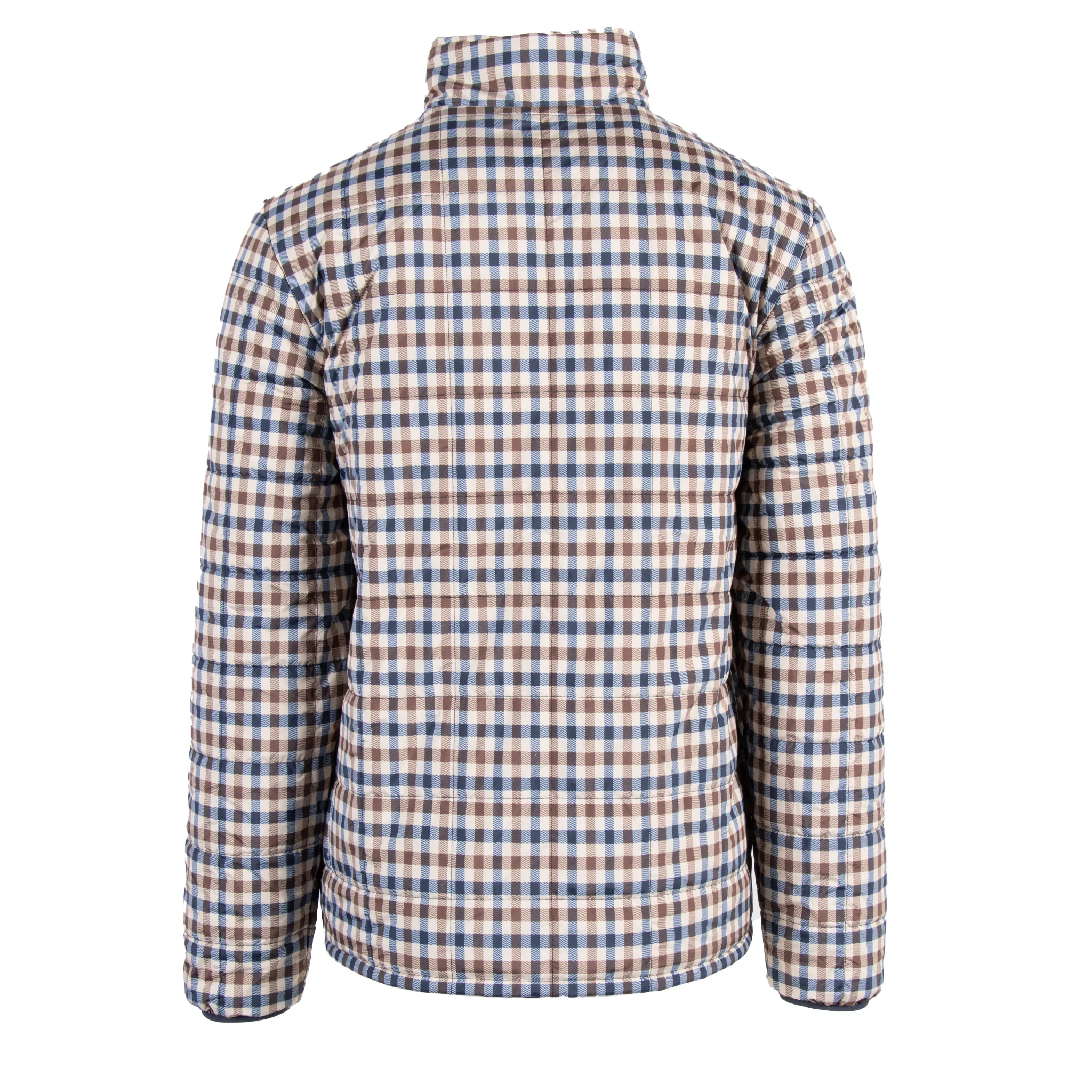 Mens Aquascutum Navy Active Reversible Padded Jacket - Image 5