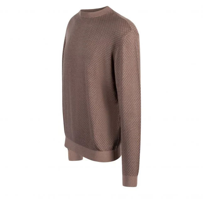 Mens Armani Exchange Mushroom Cross Print Soft Crew Knit - Image 2