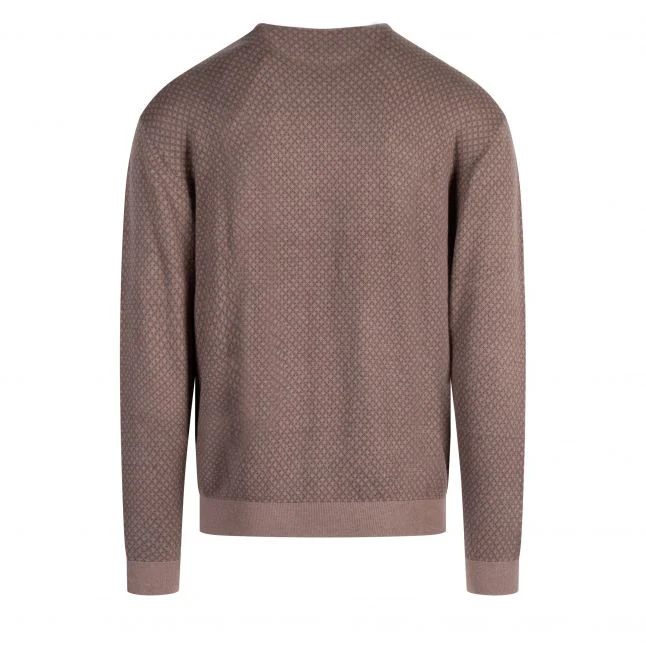 Mens Armani Exchange Mushroom Cross Print Soft Crew Knit - Image 3