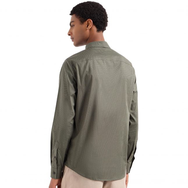 Mens Armani Exchange Peat Geo Dot Stretch L/s Shirt - Image 4