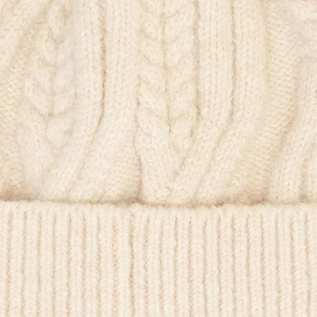 Womens Barbour Eggshell Elsdon Beanie - Image 3