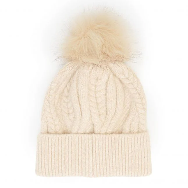 Womens Barbour Eggshell Elsdon Beanie - Image 4