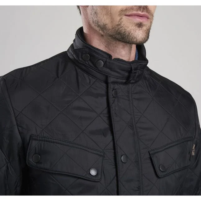 Mens Barbour International Black Ariel Polarquilt Jacket - Image 3