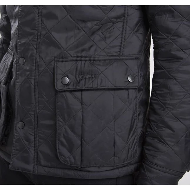 Mens Barbour International Black Ariel Polarquilt Jacket - Image 5
