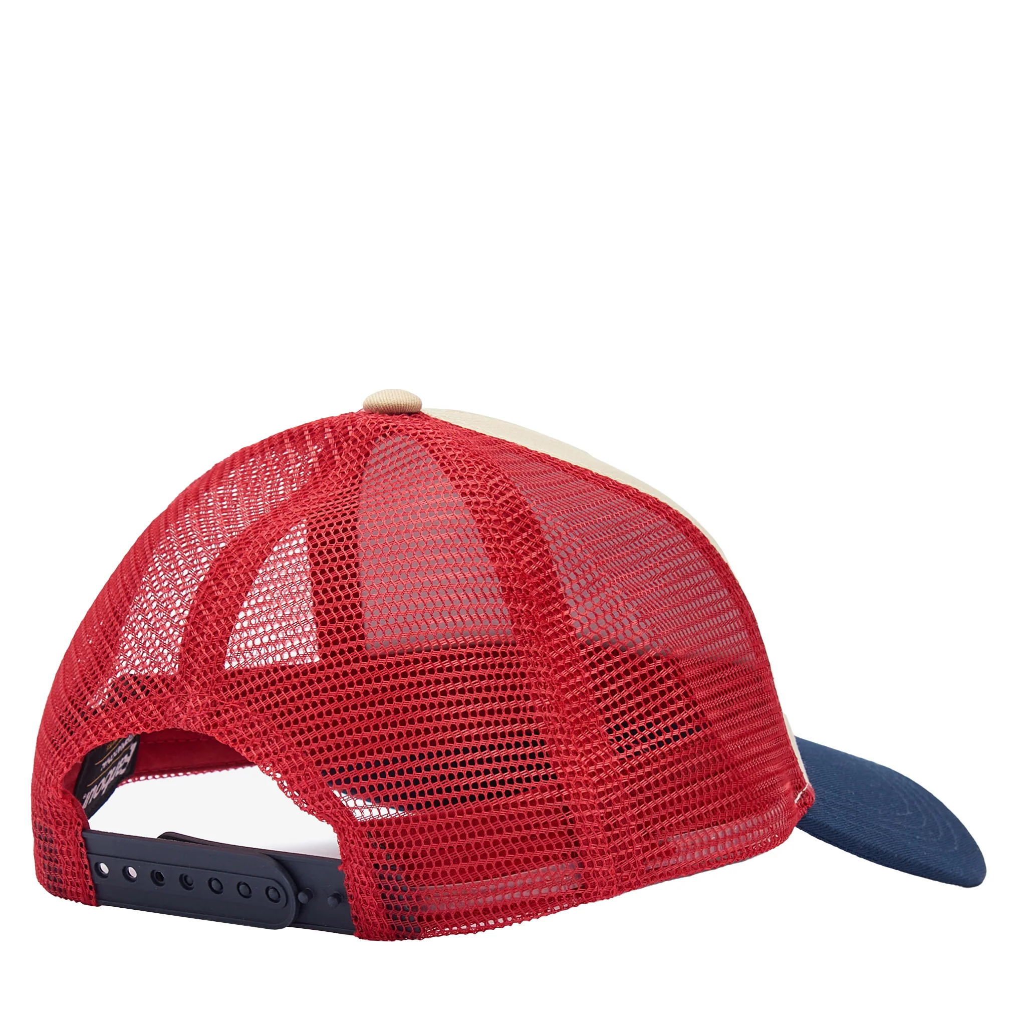 Mens Barbour International Navy/Red Stone SMQ Trucker Cap - Image 4