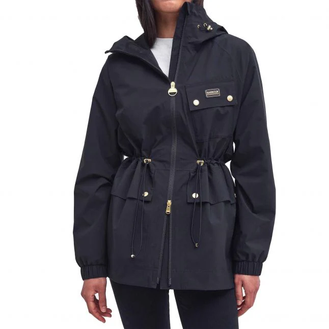 Womens Barbour International Black Alicia Waterproof Jacket - Image 2