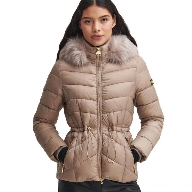 Womens Barbour International Light Trench Island Puffer Hood Jacket - Image 2