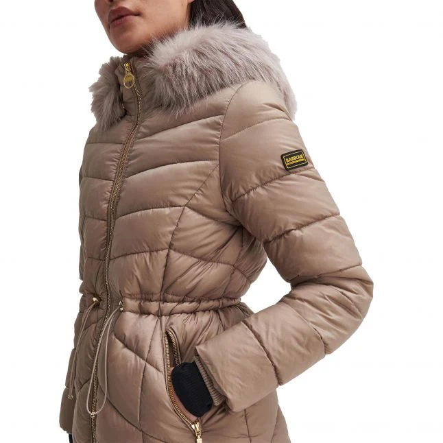 Womens Barbour International Light Trench Island Puffer Hood Jacket - Image 3