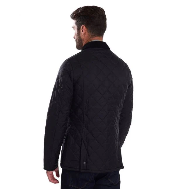 Mens Barbour Black Heritage Liddesdale Quilted Jacket - Image 3