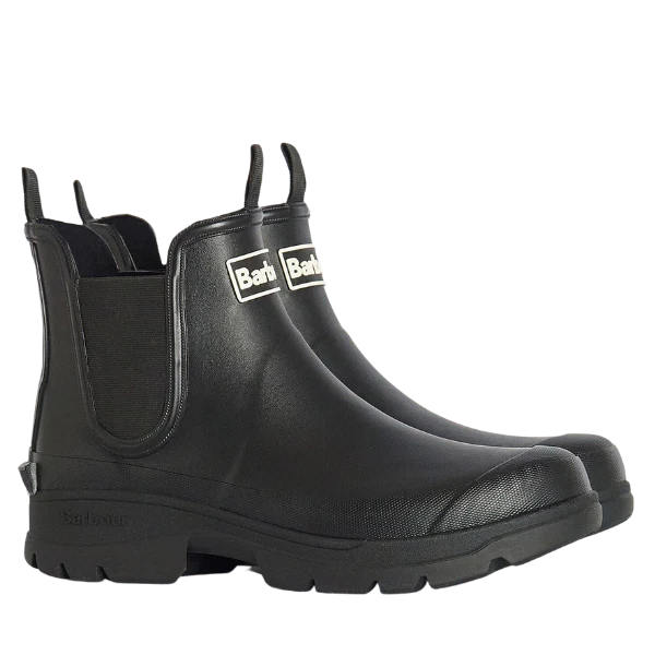 Mens Barbour Black Nimbus Chelsea Wellington - Image 2