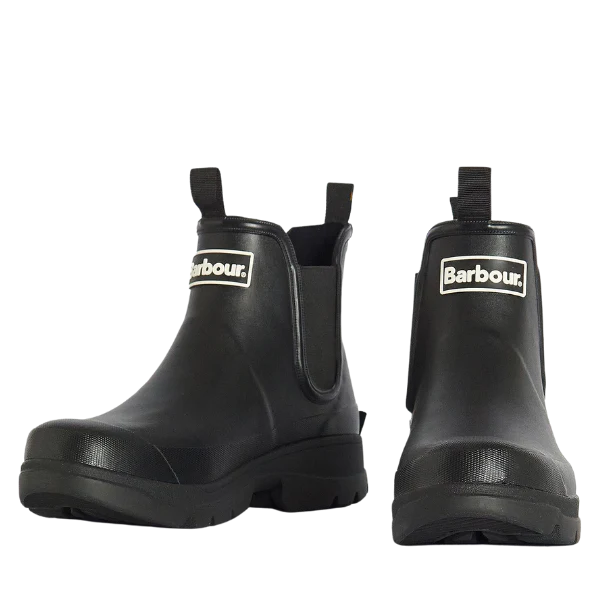 Mens Barbour Black Nimbus Chelsea Wellington - Image 3