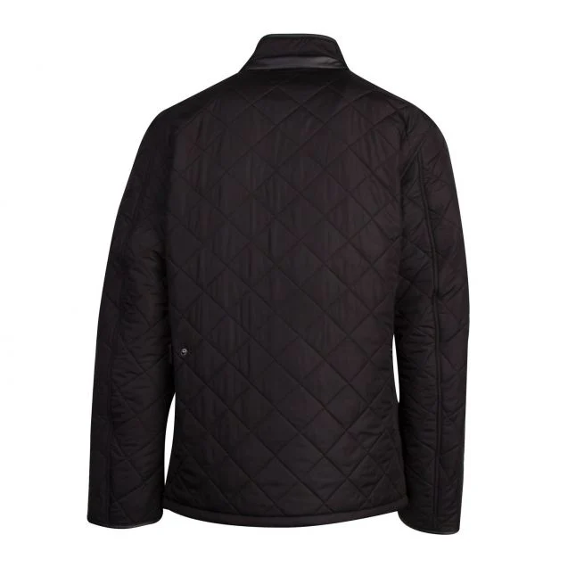 Mens Barbour Black Powell Quilted Jacket - Image 3