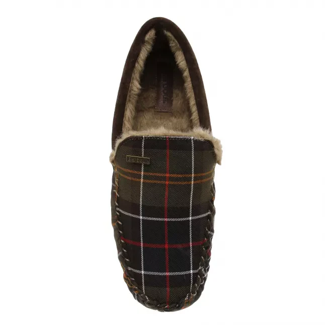 Mens Barbour Classic Tartan Monty Tartan Slippers - Image 2
