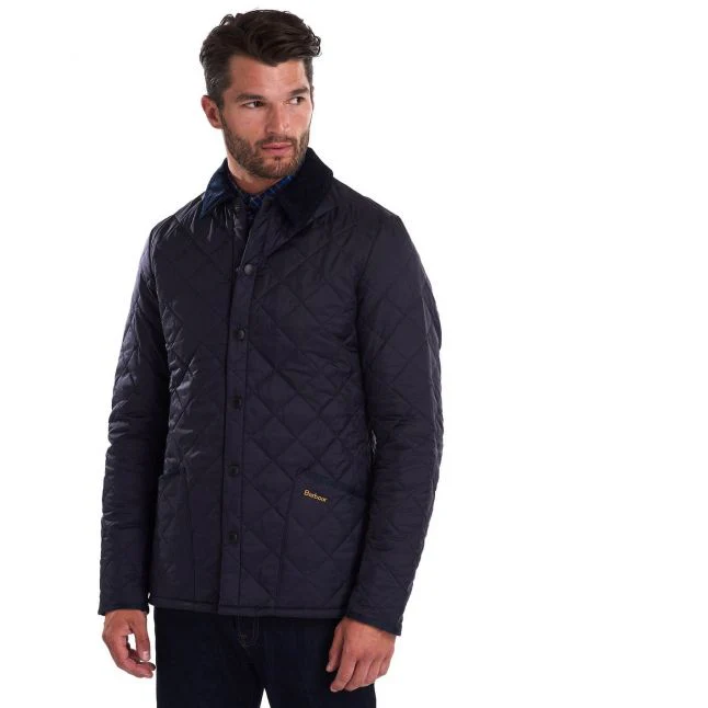 Mens Barbour Navy Heritage Liddesdale Quilted Jacket - Image 2