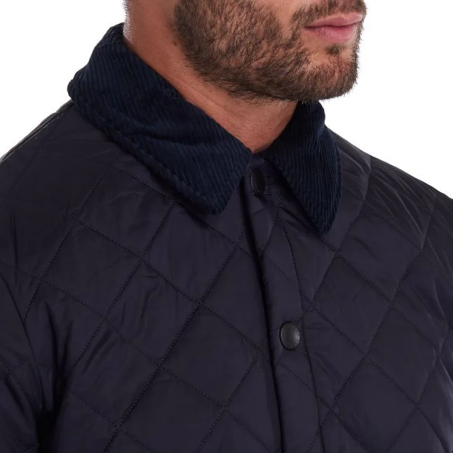 Mens Barbour Navy Heritage Liddesdale Quilted Jacket - Image 3