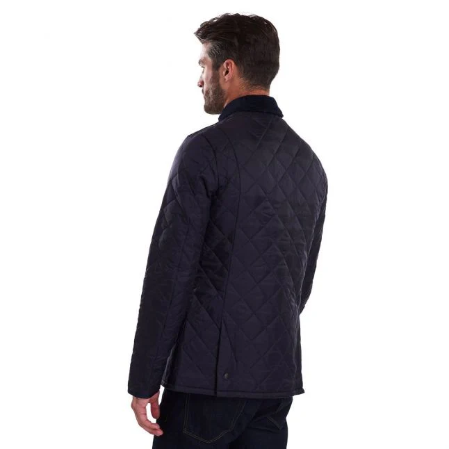Mens Barbour Navy Heritage Liddesdale Quilted Jacket - Image 5