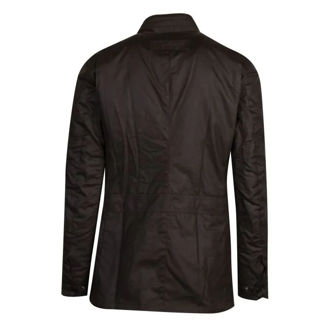 Mens Barbour Olive Corbridge Waxed Jacket - Image 3