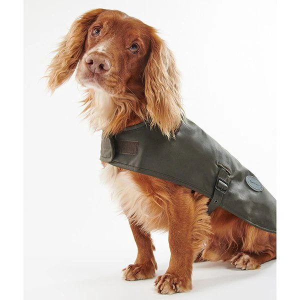 Barbour Olive Wax Dog Coat - Image 2