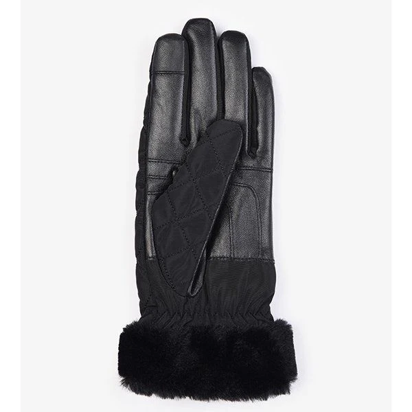 Womens Barbour Black Norwood Gloves - Image 2