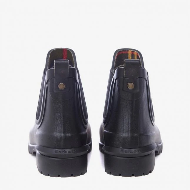 Womens Barbour Black Wilton Chelsea Wellington Boots - Image 4