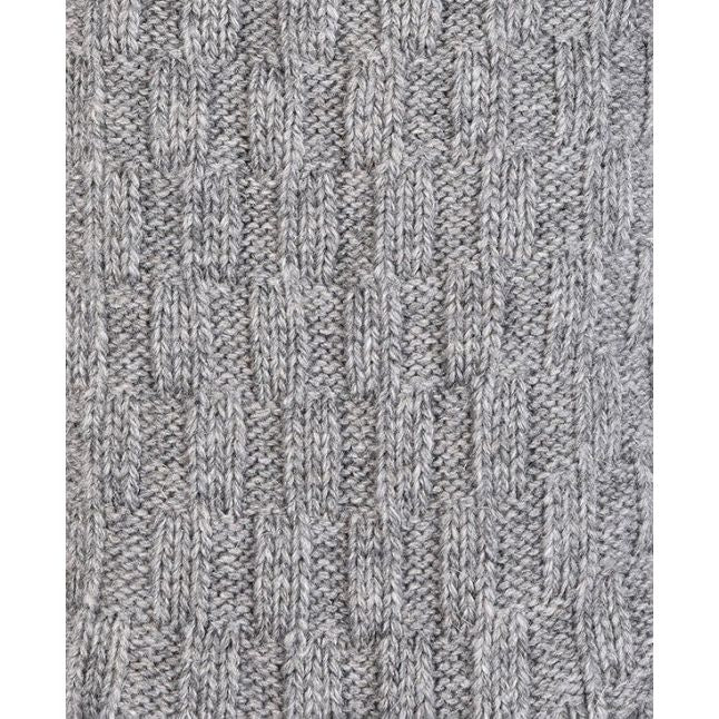 Womens Barbour Grey Melange Cable Knit Lounge Socks - Image 5