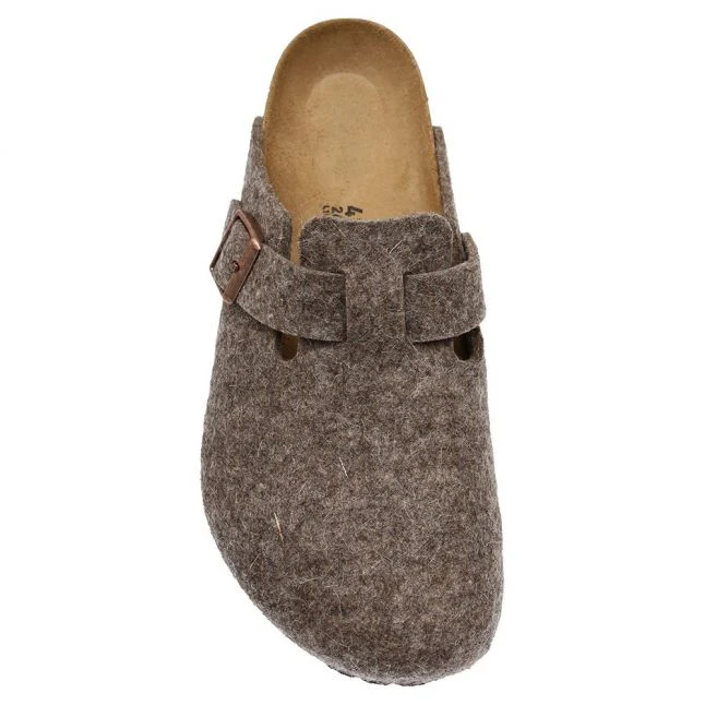 Mens Birkenstock Cocoa Boston Wool Clogs - Image 2