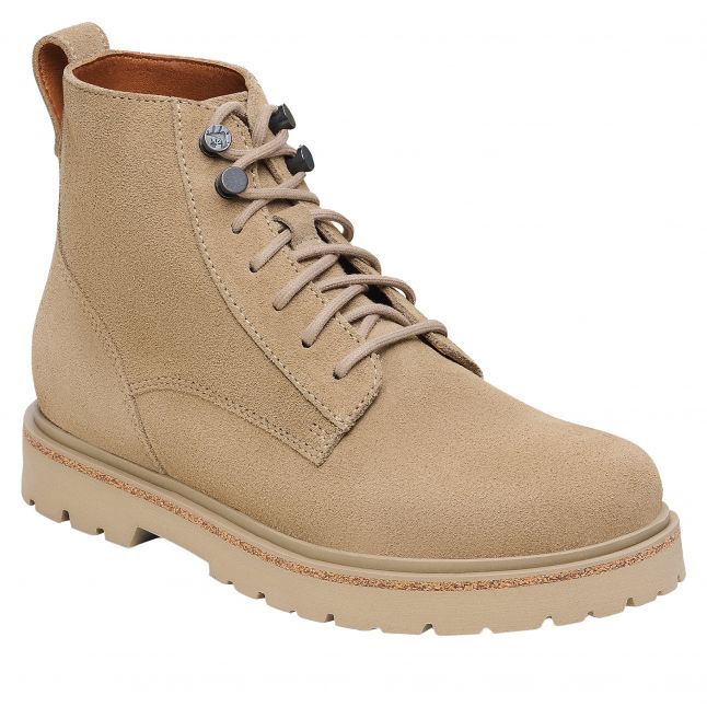 Womens Birkenstock Taupe Suede Highwood Lace Mid Boots - Image 2