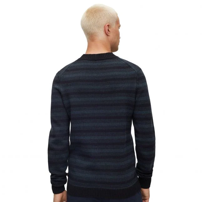 Mens BOSS Black Amoderos Crew Neck Knit - Image 3