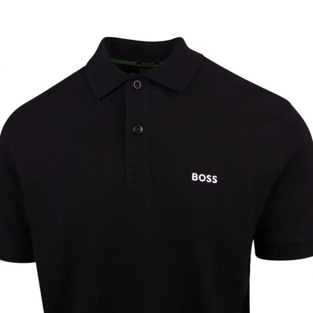 Mens BOSS Black Piro S/s Polo Shirt - Image 2