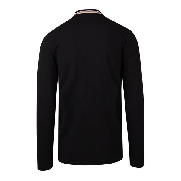 Mens BOSS Black Plisy L/s Polo Shirt - Image 3