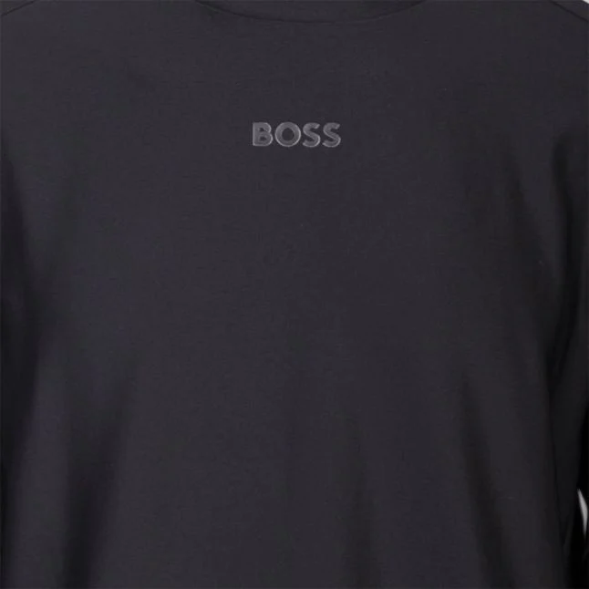 Mens BOSS Black Salbo Gym Sweat Top - Image 2