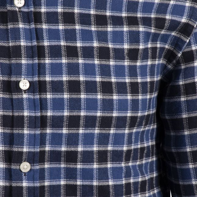 Mens BOSS Blue Check C-ROAN-kent-C4 L/s Shirt - Image 2