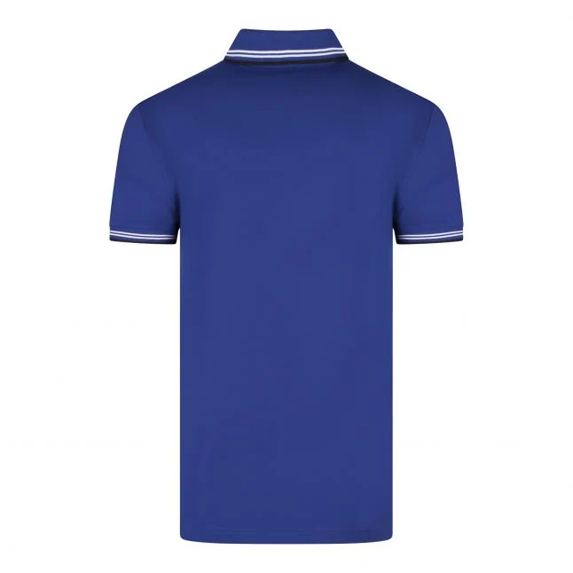 Mens BOSS Bright Blue Paul Curved Slim S/s Polo - Image 3