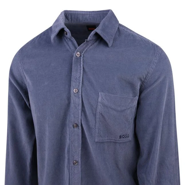Mens BOSS Bright Blue Relegant 5 L/s Shirt - Image 2