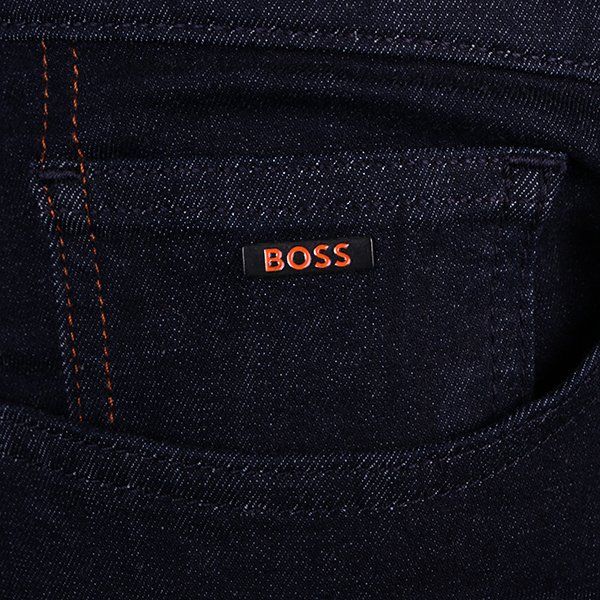 Mens BOSS Dark Blue Delaware Slim Fit Jeans - Image 2