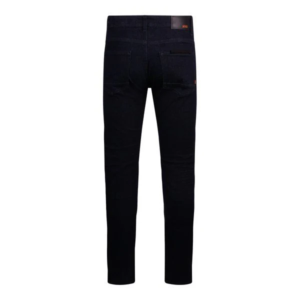 Mens BOSS Dark Blue Delaware Slim Fit Jeans - Image 3