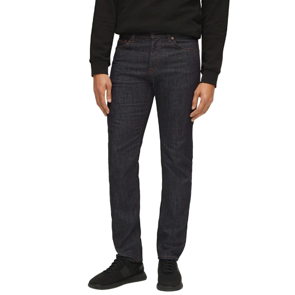 Mens BOSS Dark Blue Jeans Maine BC-L-C Regular Jeans - Image 2