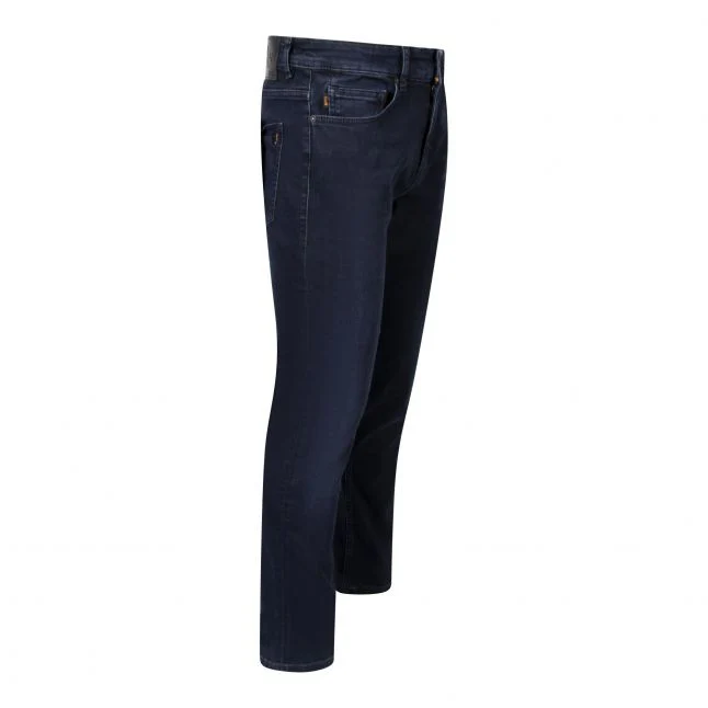 Mens BOSS Dark Blue Delaware Slim Jeans - Image 2