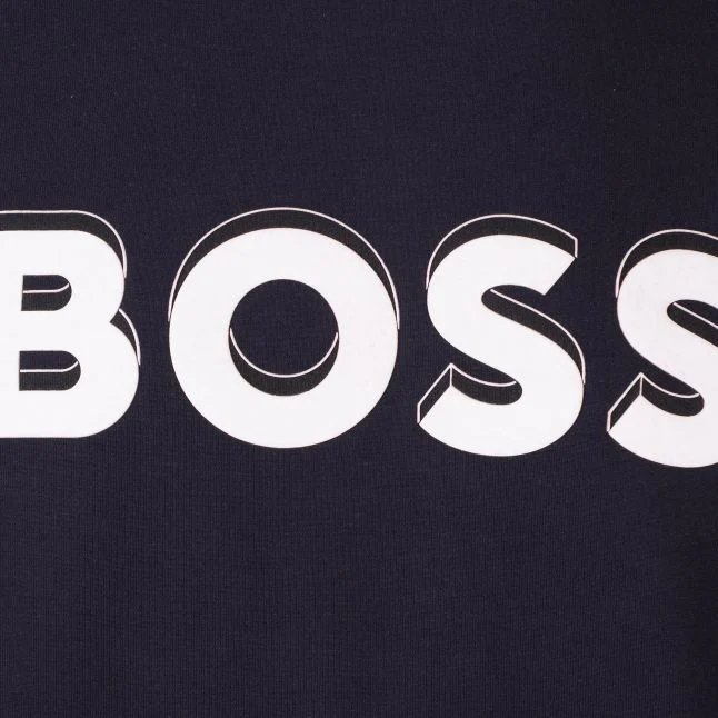 Mens BOSS Dark Blue Soodeos 1 Hoodie - Image 2