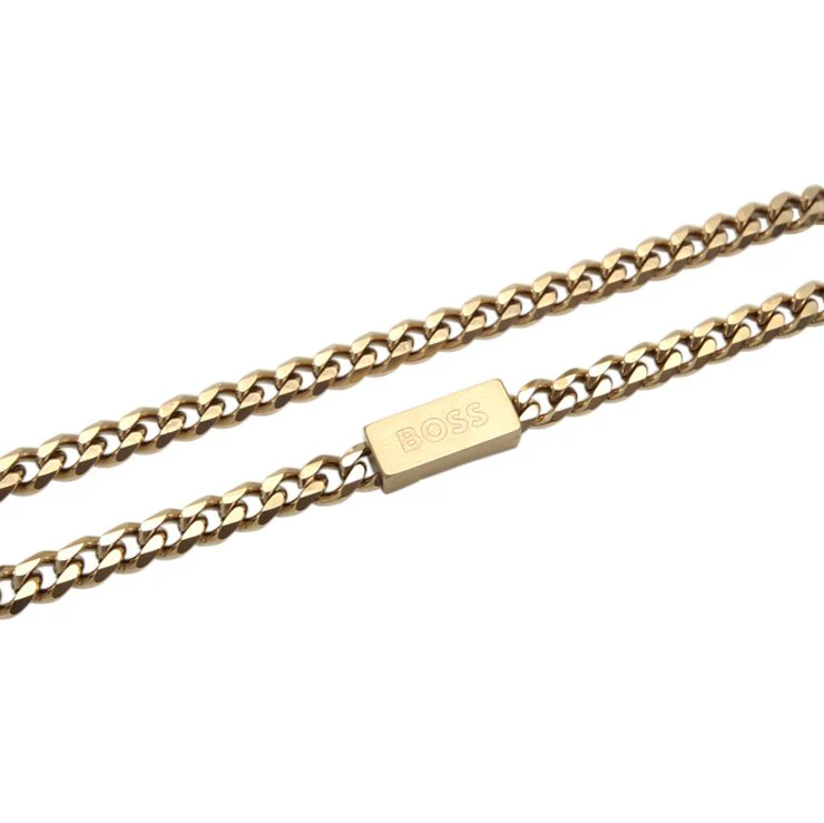 Mens BOSS Gold Chain Necklace - Image 2