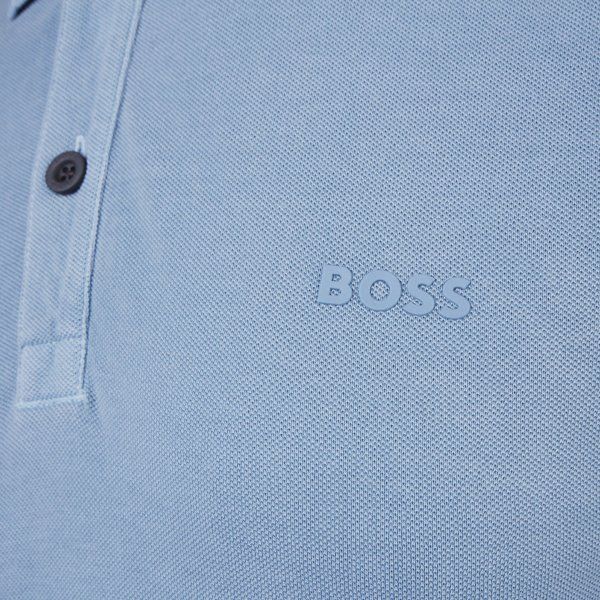 Mens BOSS Light/Pastel Blue Prime S/s Polo Shirt - Image 2