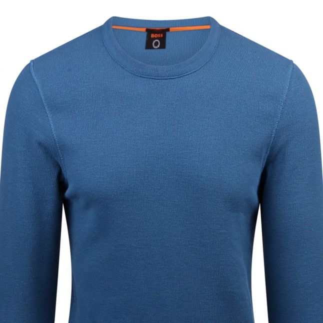 Mens BOSS Medium Blue Tempest L/s T Shirt - Image 2