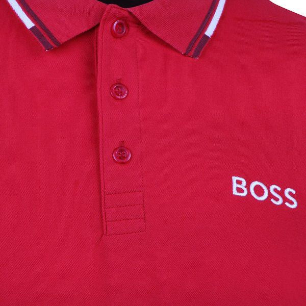 Mens BOSS Medium Red Paddy Pro S/s Polo Shirt - Image 2