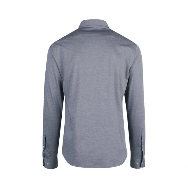 Mens BOSS Navy Biado Regular Fit L/s Shirt - Image 4