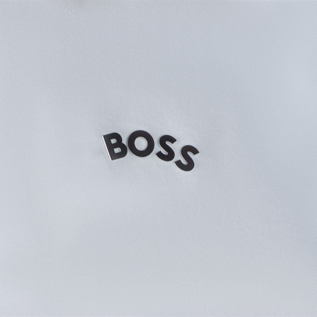 Mens BOSS Open Blue Tee Curved S/s T Shirt - Image 2