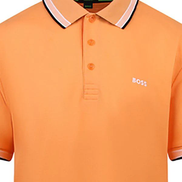 Mens BOSS Open Orange Paddy S/s Polo Shirt - Image 2