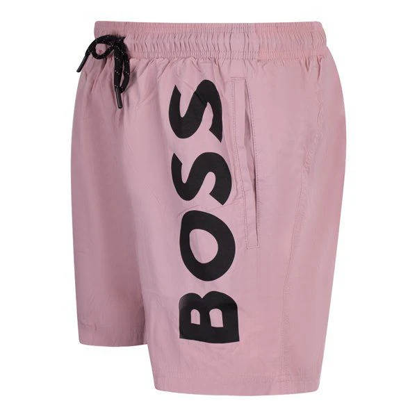 Mens BOSS Pastel Pink Octopus Swim Shorts - Image 2