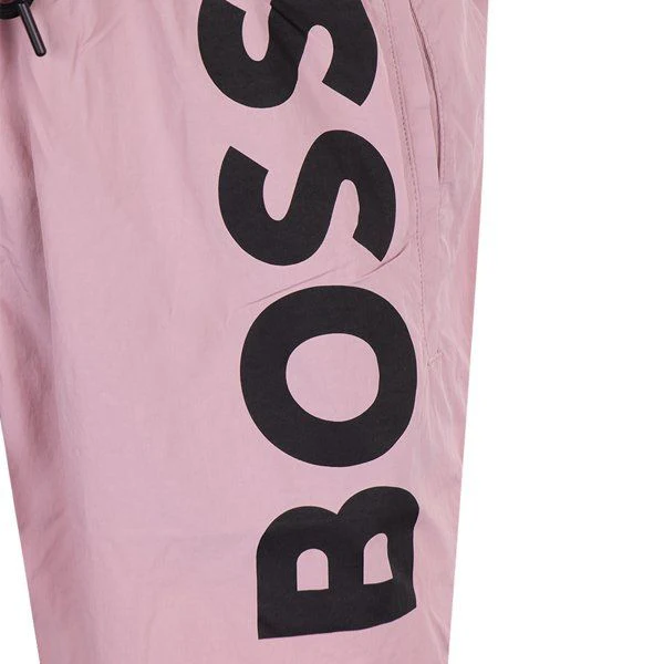 Mens BOSS Pastel Pink Octopus Swim Shorts - Image 3