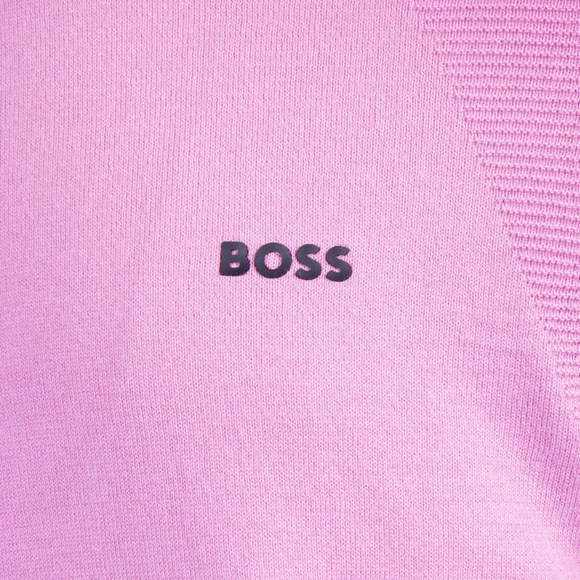Mens BOSS Pink Momentum_Lite Crew Knit - Image 2